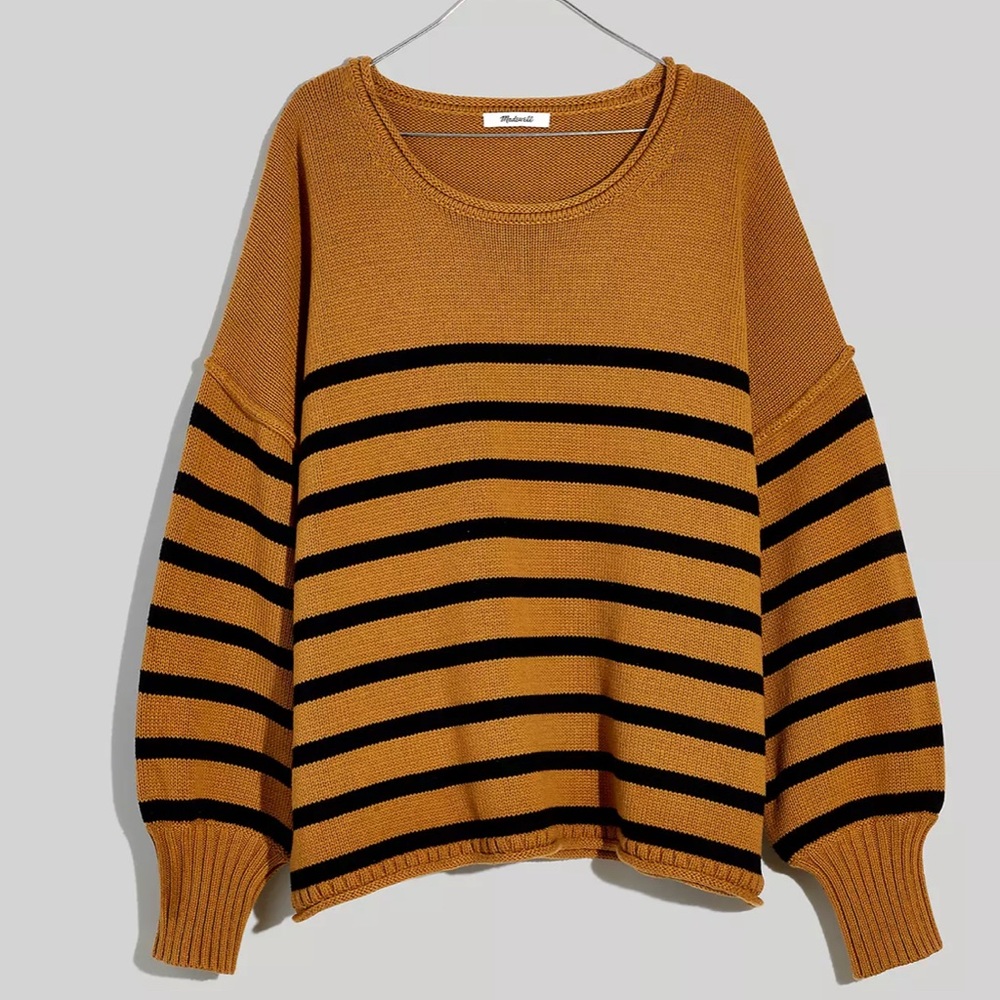 Madewell Conway Pullover Sweater in Nautical Stripe